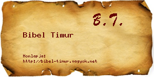 Bibel Timur névjegykártya